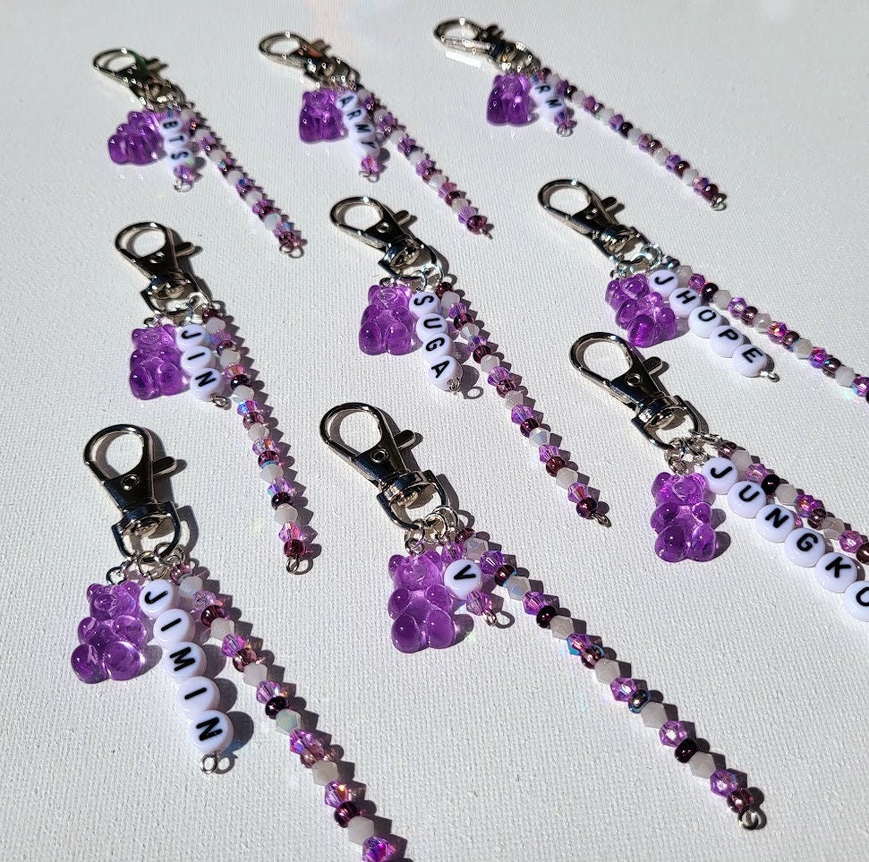 BTS Purple Gummy Bear Charms