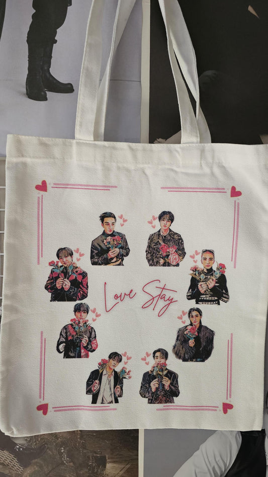 LOVE STAY Inspired Canvas Tote