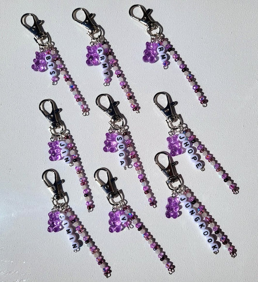 BTS Purple Gummy Bear Charms